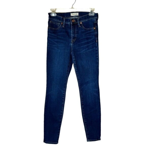Madewell Jeans Womens Size 26‎ Blue Medium Wash Denim 9 Inch High Rise Skinny - Picture 2 of 10
